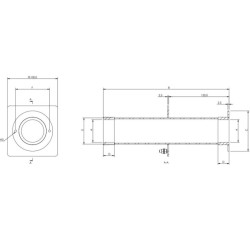 Traversée de paroi 2" Inox AISI316