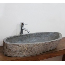 Vasque a poser en pierre de Rivière XXL