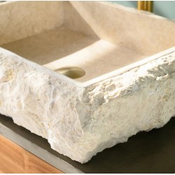 Vasque en marbre crème