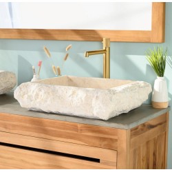 Vasque en marbre crème