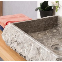 Vasque en marbre gris