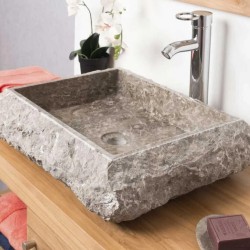 Vasque en marbre gris