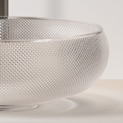 Vasque galet en verre texturé