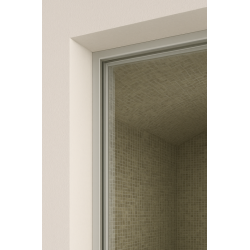 Cadre de porte hammam, sauna, grotte de sel en aluminium anodisé