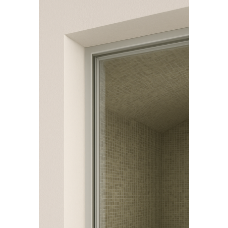 Cadre de porte hammam, sauna, grotte de sel en aluminium anodisé