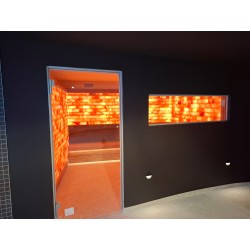 Cadre de porte hammam, sauna, grotte de sel en aluminium anodisé