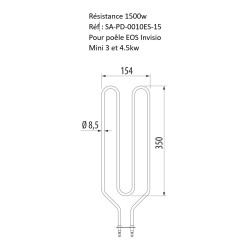 Résistances pour poêle EOS Invisio mini 3kw/ 4,5kw