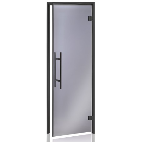 Porte gamme Premium, cadre noir verre 8mm anthracite