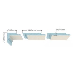 Murs pour cabine hammam 50mm